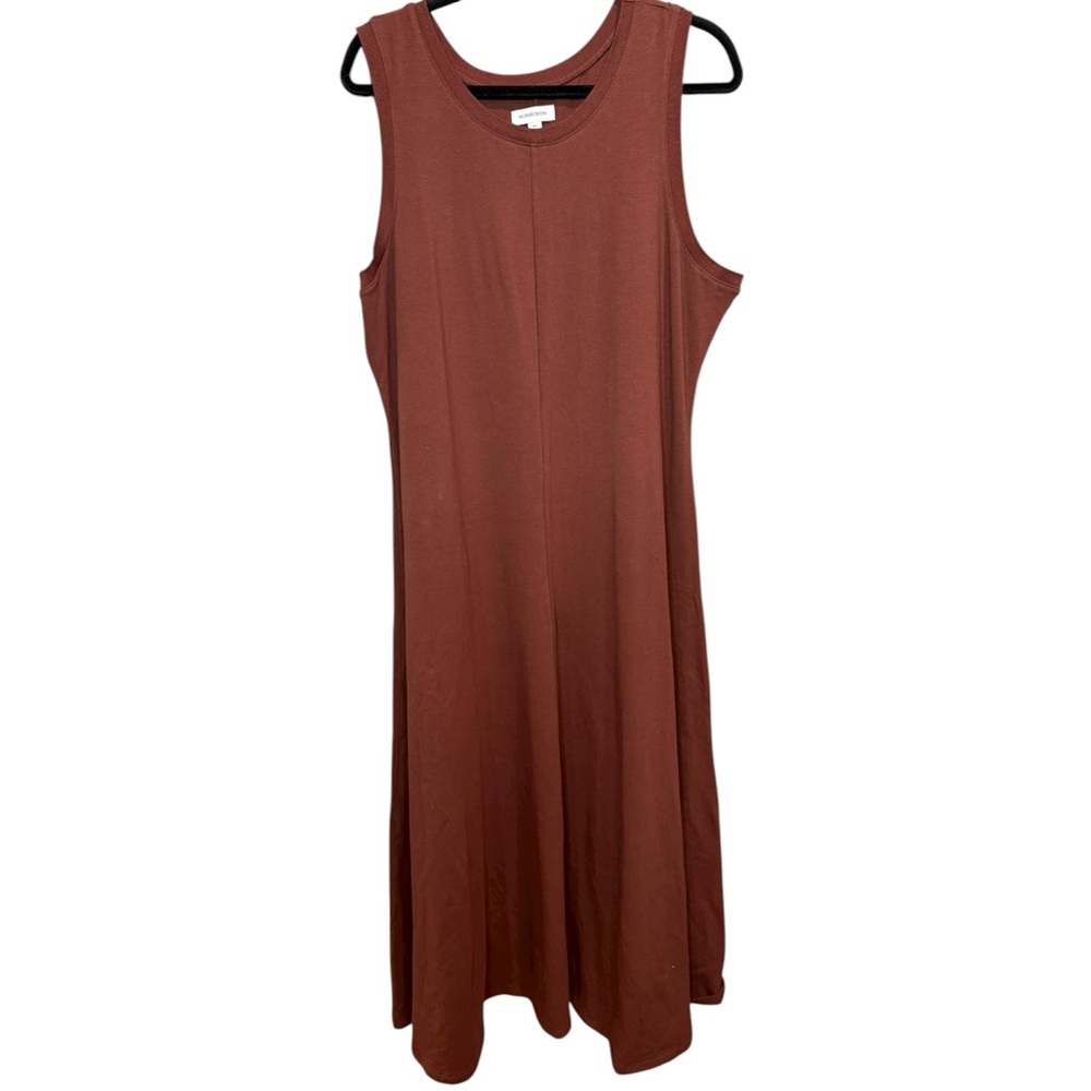 Nordstrom Sleeveless Maxi Dress in Rust Brown